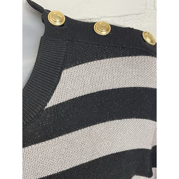 Guess Logo Letter Long Sleeve Classic Pullover Sweater Black/Wh | Womens Large - Picture 5 of 8